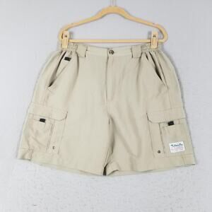 Bimini Bay Outfitters Shorts Mens 38 Khaki Performance Gear Cargo Nylon Outdoor